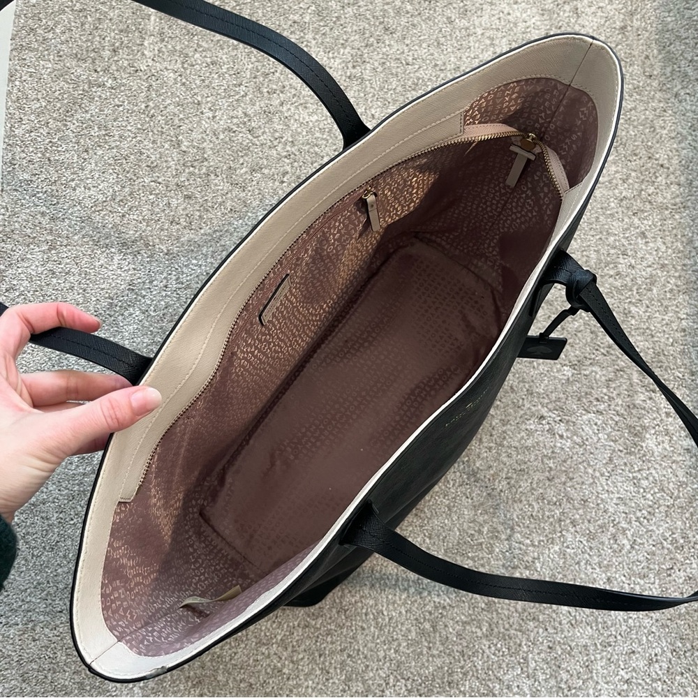 Kate Spade Large Black Leather Tote - Picture 5 of 5